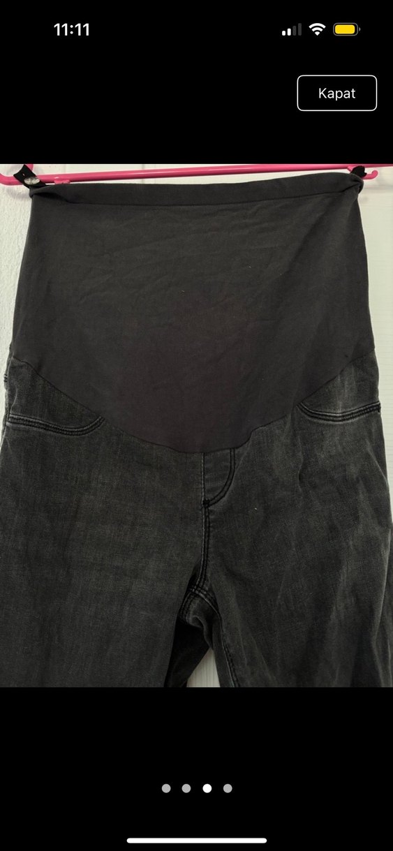 Gri Hamile Kot Pantolon - Görsel 3