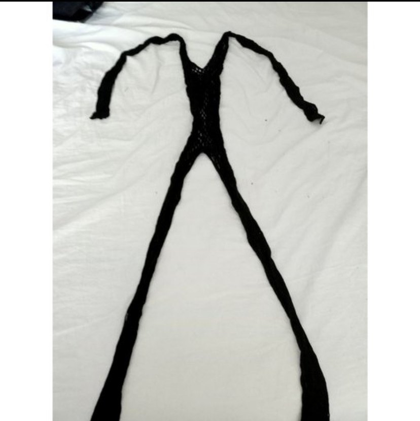 Siyah Dantel Detaylı Kadın Vücut çorabı - Görsel 2