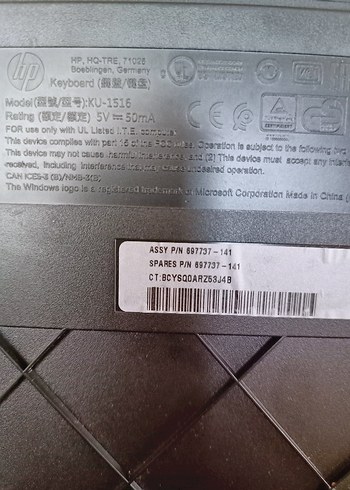 Klavye HP bilgisayar klavye - Görsel 2