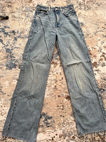 s Beden yüksek bel wide leg jean
