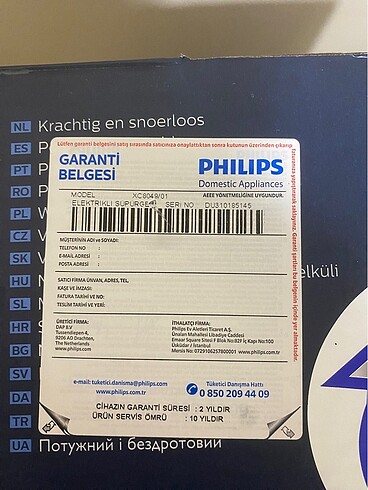  Beden Philips şarjlı süpürge