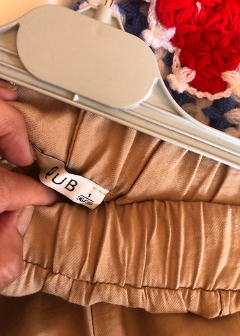 l Beden Bej Pilili Kadın Pantolon