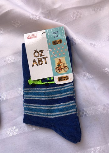 Erkek Çocuk Renkli Baskılı Mavi Çorap - Görsel 2
