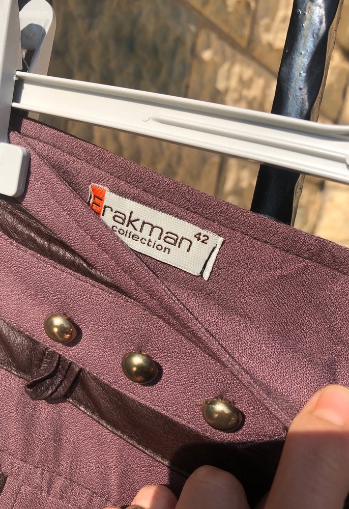 Kahverengi Piliseli Midi Etek - Görsel 3