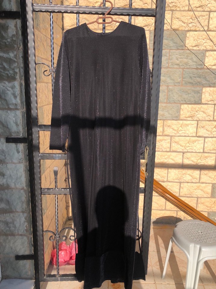 Uzun Kollu Siyah Gotik Kadın Elbise - Görsel 4