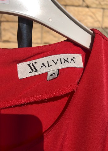 Kırmızı Uzun Kollu Kadın Tunik - Görsel 3