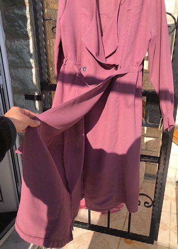 Bordo Uzun Kadın Kaban ince - Görsel 4