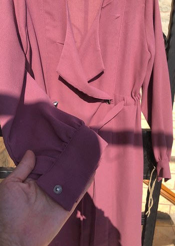 Bordo Uzun Kadın Kaban ince - Görsel 3