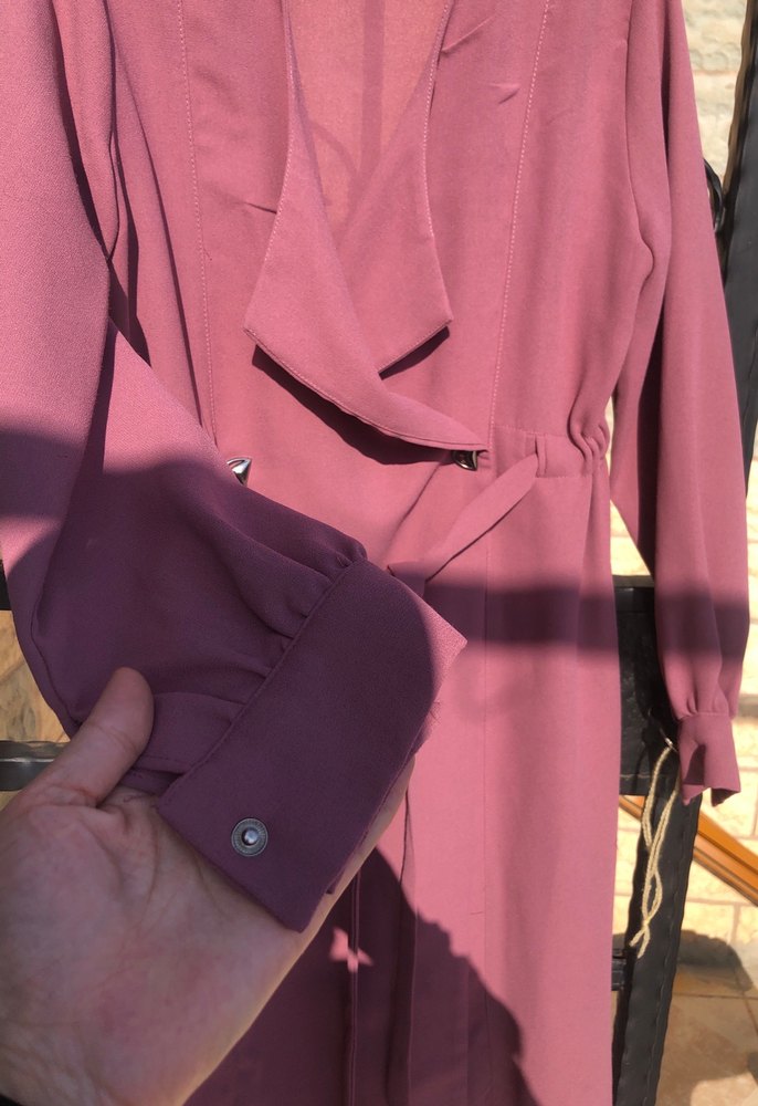 Bordo Uzun Kadın Kaban ince - Görsel 3