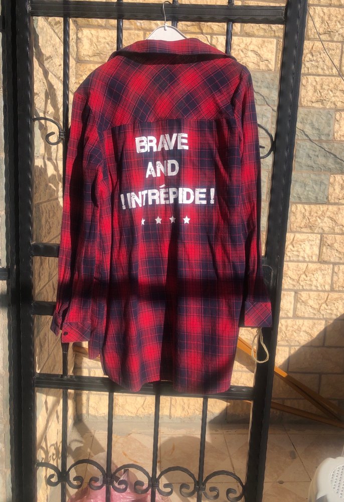 Kemer Detaylı Kırmızı Kareli Uzun Kollu Gömlek - Görsel 2