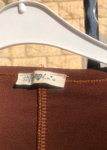 Kahverengi Süet Bohem Kadın Uzun Kaban - Görsel 3