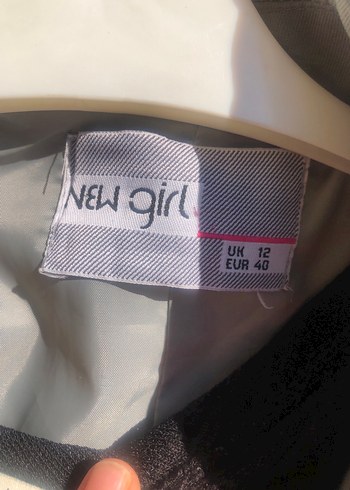 Gri Kadın Kot Trençkot Kemerli - Görsel 2