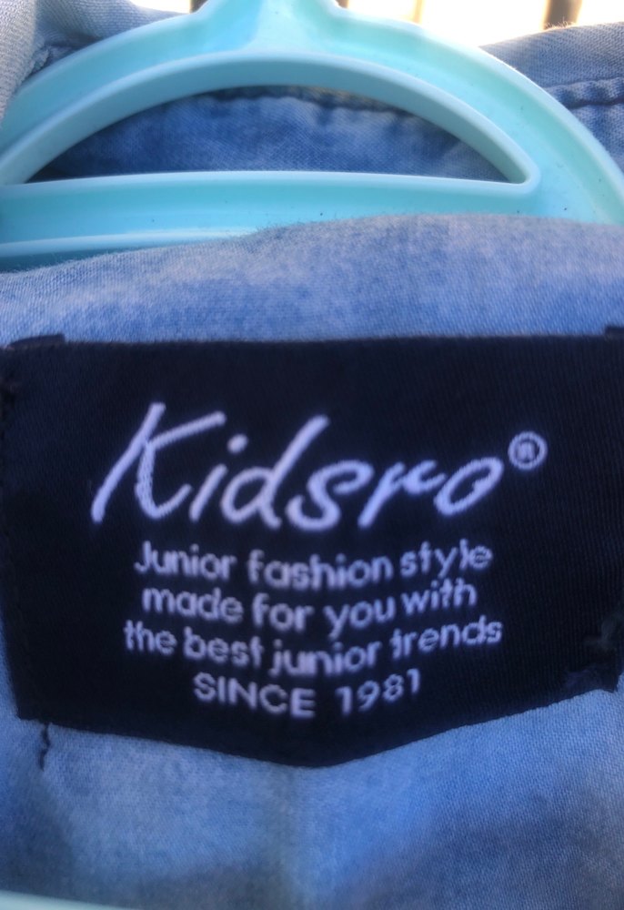 Erkek Çocuk Mavi Denim Kısa Kollu Gömlek - Görsel 3