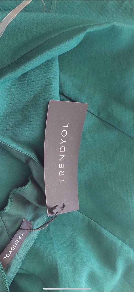 Tek Kollu Balık Yeşil Abiye Elbise - Görsel 5