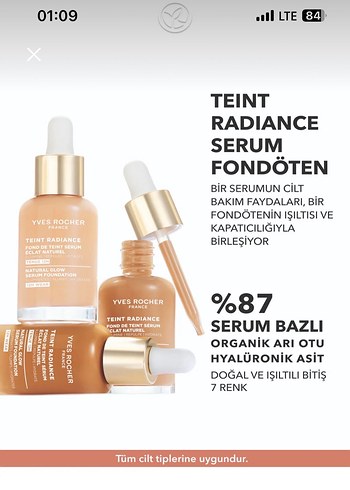Yves Rocher Işıltı Veren Serum Fondöten - Beige - Görsel 3