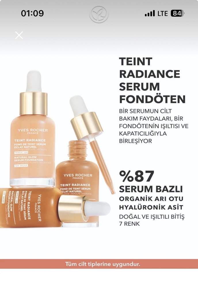 Yves Rocher Işıltı Veren Serum Fondöten - Beige - Görsel 3