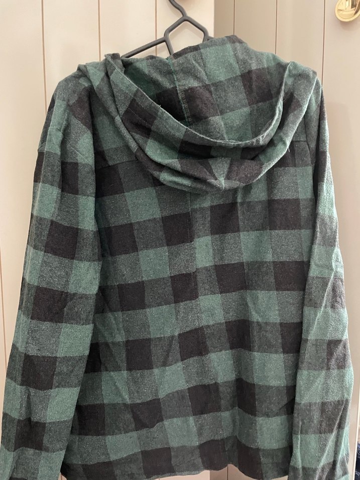 Yeşil Ekoseli Fermuarlı Kadın Sweatshirt - Görsel 3