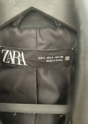 Zara Siyah Deri Biker Mont - Görsel 4