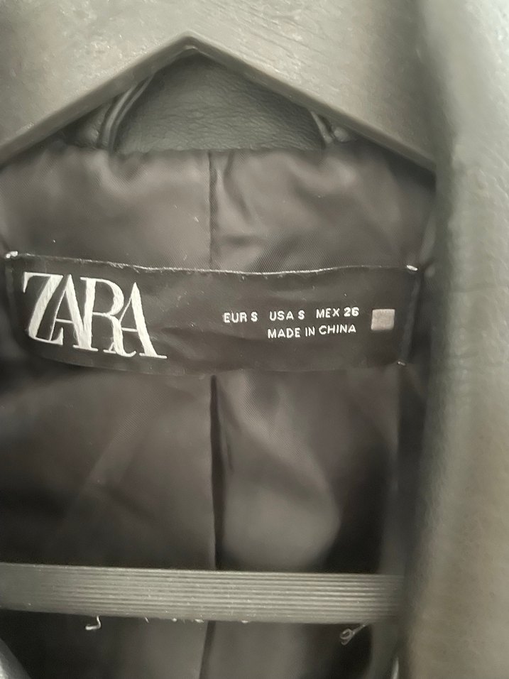 Zara Siyah Deri Biker Mont - Görsel 4