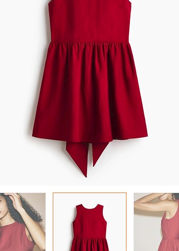 Kadın Kırmızı  Mini Elbise - Görsel 4