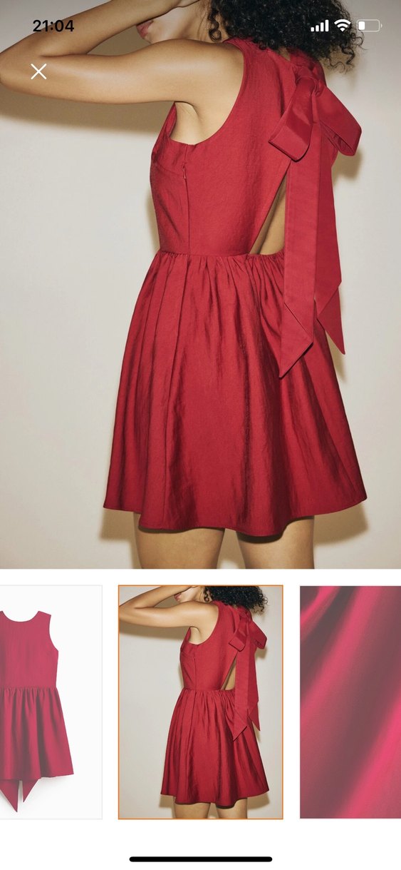 Kadın Kırmızı  Mini Elbise - Görsel 3