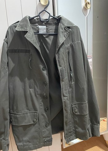 Gri Düğmeli Kadın Midi Ceket - Görsel 5