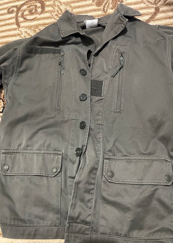 Gri Düğmeli Kadın Midi Ceket - Görsel 2