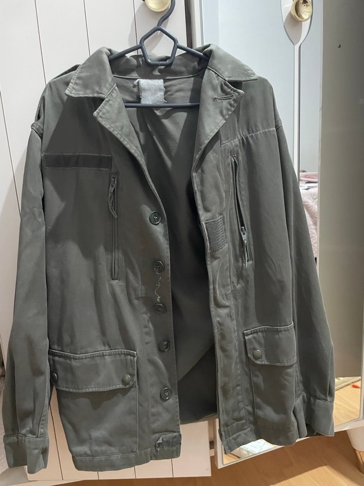 Gri Düğmeli Kadın Midi Ceket - Görsel 3