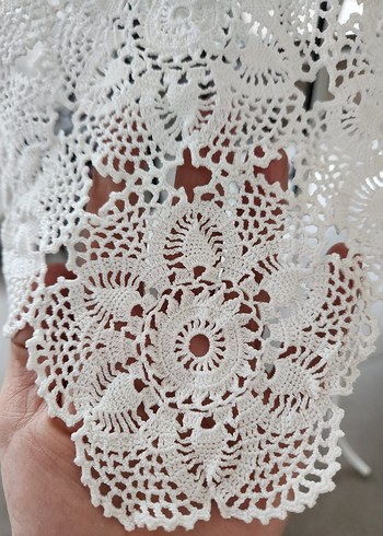 El emeği dantel fiskos masa örtüsü - Görsel 4