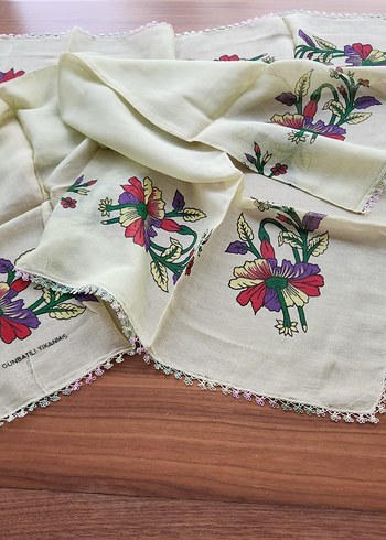 iğne oyasi tülbent, Çok Renkli Bohem Kadın Fular - Görsel 4