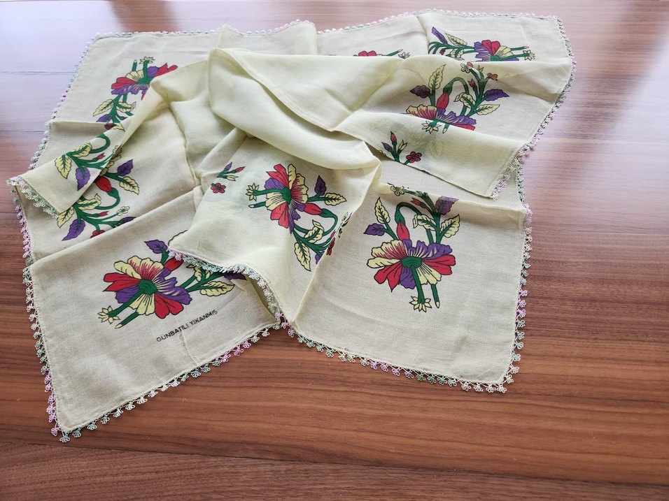 iğne oyasi tülbent, Çok Renkli Bohem Kadın Fular - Görsel 4