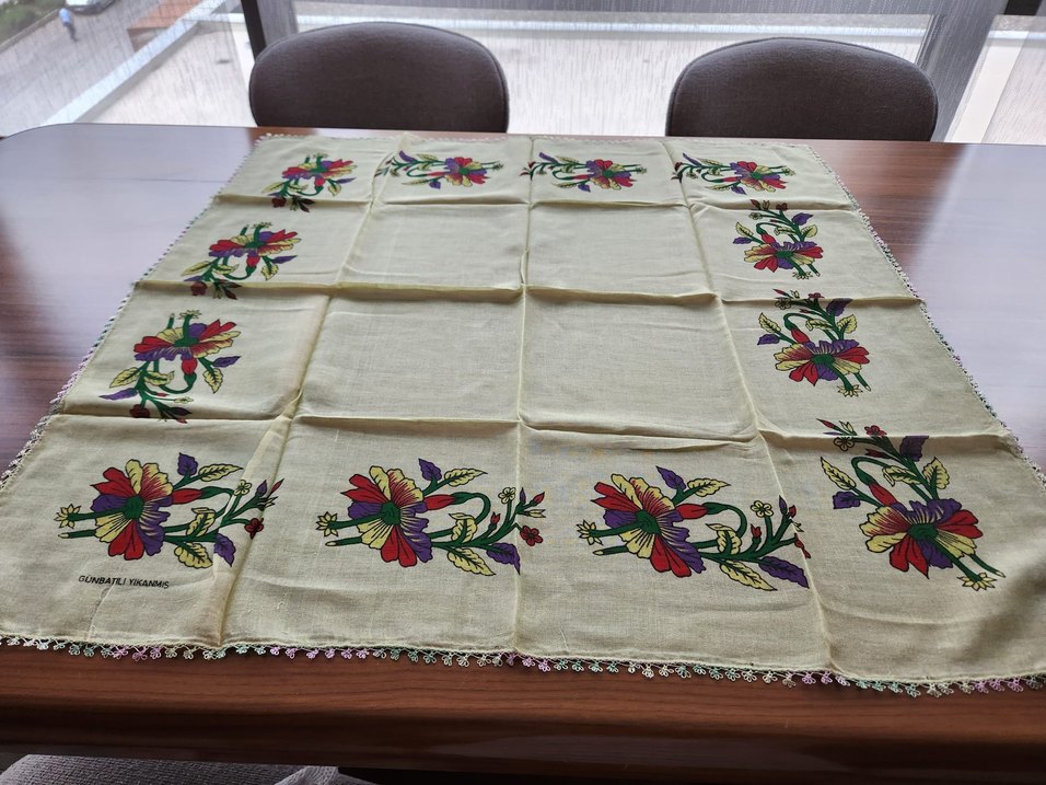 iğne oyasi tülbent, Çok Renkli Bohem Kadın Fular - Görsel 3