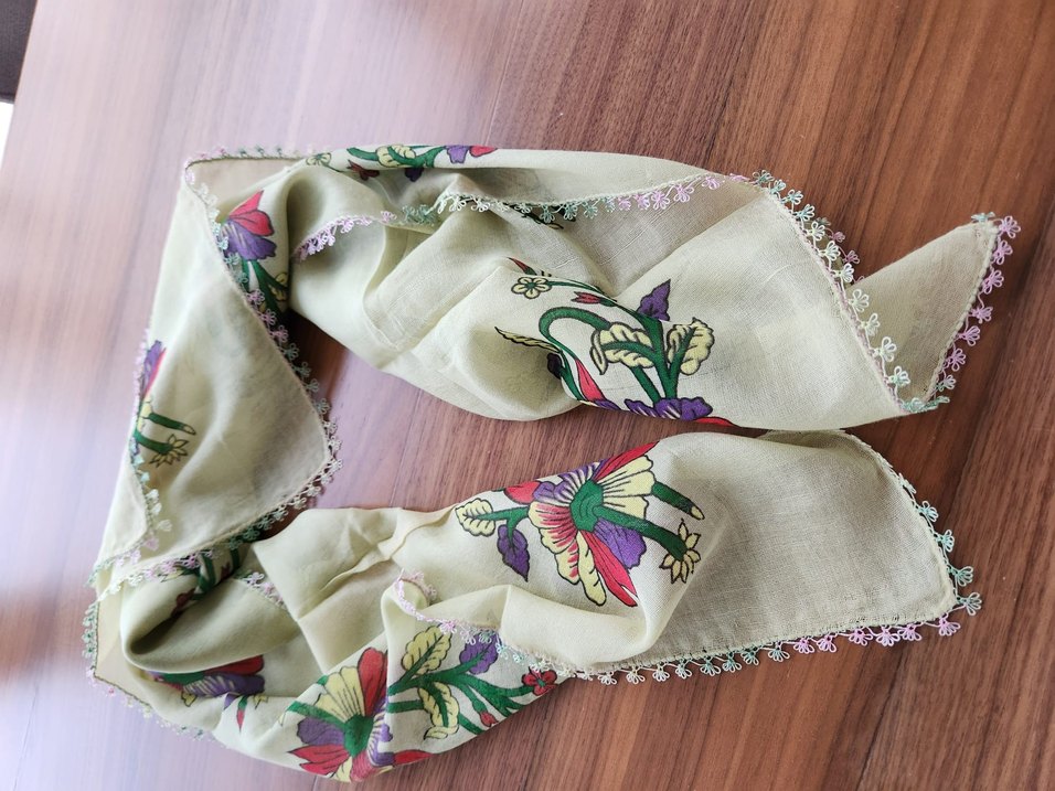 iğne oyasi tülbent, Çok Renkli Bohem Kadın Fular - Görsel 2