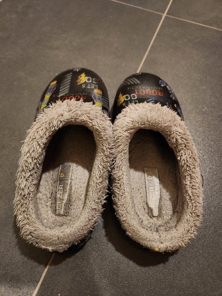 gezer 30 numara Erkek Çocuk Sıcak Ev Terliği Gri - Görsel 2