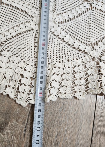 Vintage El Örgüsü altıgen Dantel Masa Örtüsü - Görsel 8