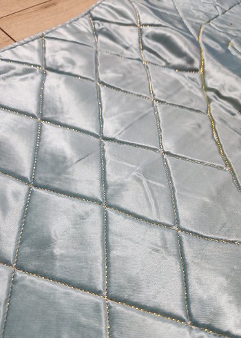 Altın İşlemeli Parlak saten yumuşak seccade, ceyizlik seccade - Görsel 11