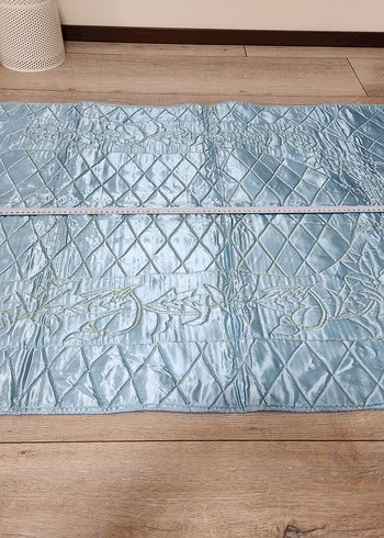 Altın İşlemeli Parlak saten yumuşak seccade, ceyizlik seccade - Görsel 8