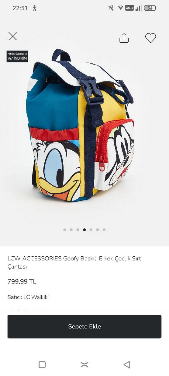 Goofy Baskılı Erkek Çocuk Sırt Çantası - Görsel 2