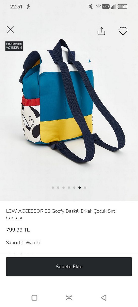 Goofy Baskılı Erkek Çocuk Sırt Çantası - Görsel 3