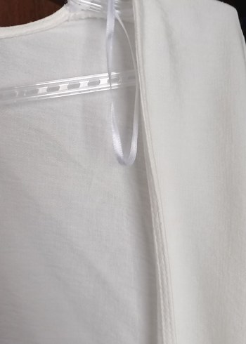 Beyaz Bohem kimono plaj - Görsel 4