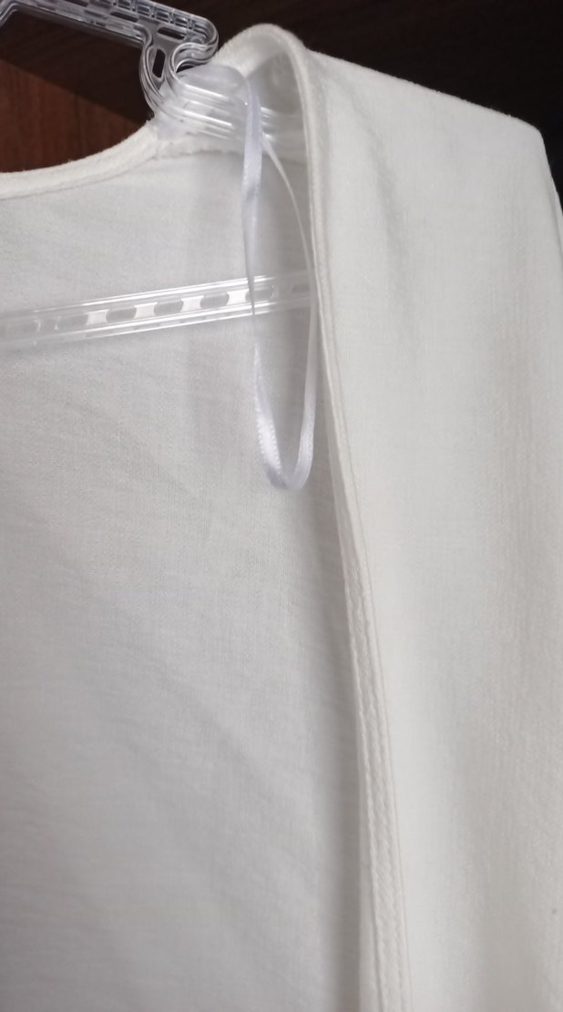 Beyaz Bohem kimono plaj - Görsel 4