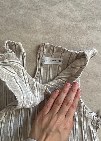 Kız Keten Bol Kesim üst - Görsel 2