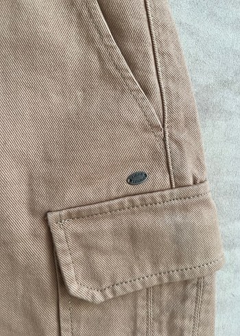 Bej Kot Mini Etek - Görsel 3