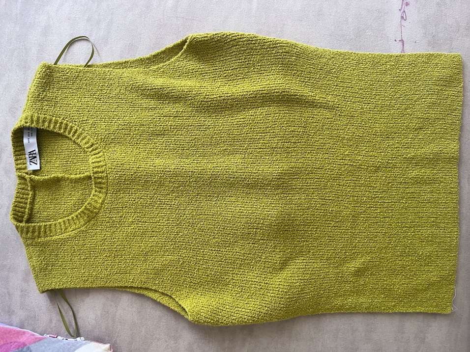 yeşil Kadın Kolsuz Triko - Görsel 2