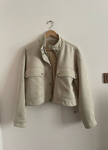 Pull&Bear Bej Suet Bomber Ceket