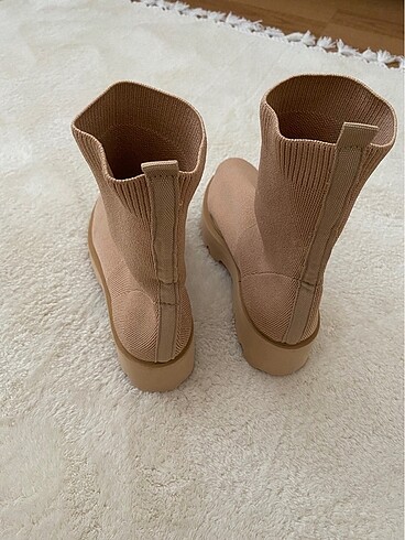 36 Beden camel Renk pumps up bej streç triko bot