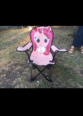 Pembe Unicorn Desenli Çocuk Sandalyesi