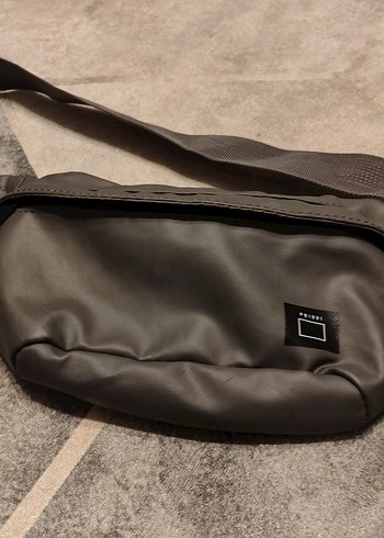 Gri Deri Bel Çantası - Görsel 6