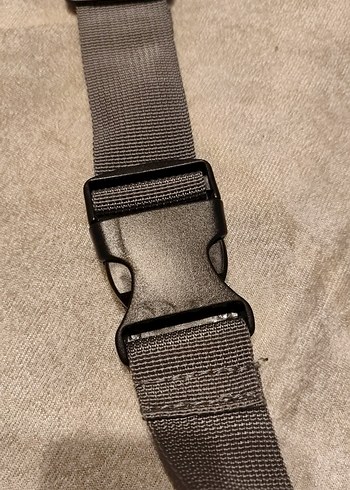 Gri Deri Bel Çantası - Görsel 5