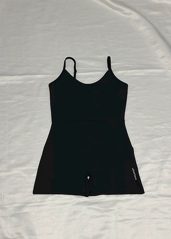 Siyah Kadın Mini Spor Tulum - Görsel 3